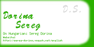 dorina sereg business card